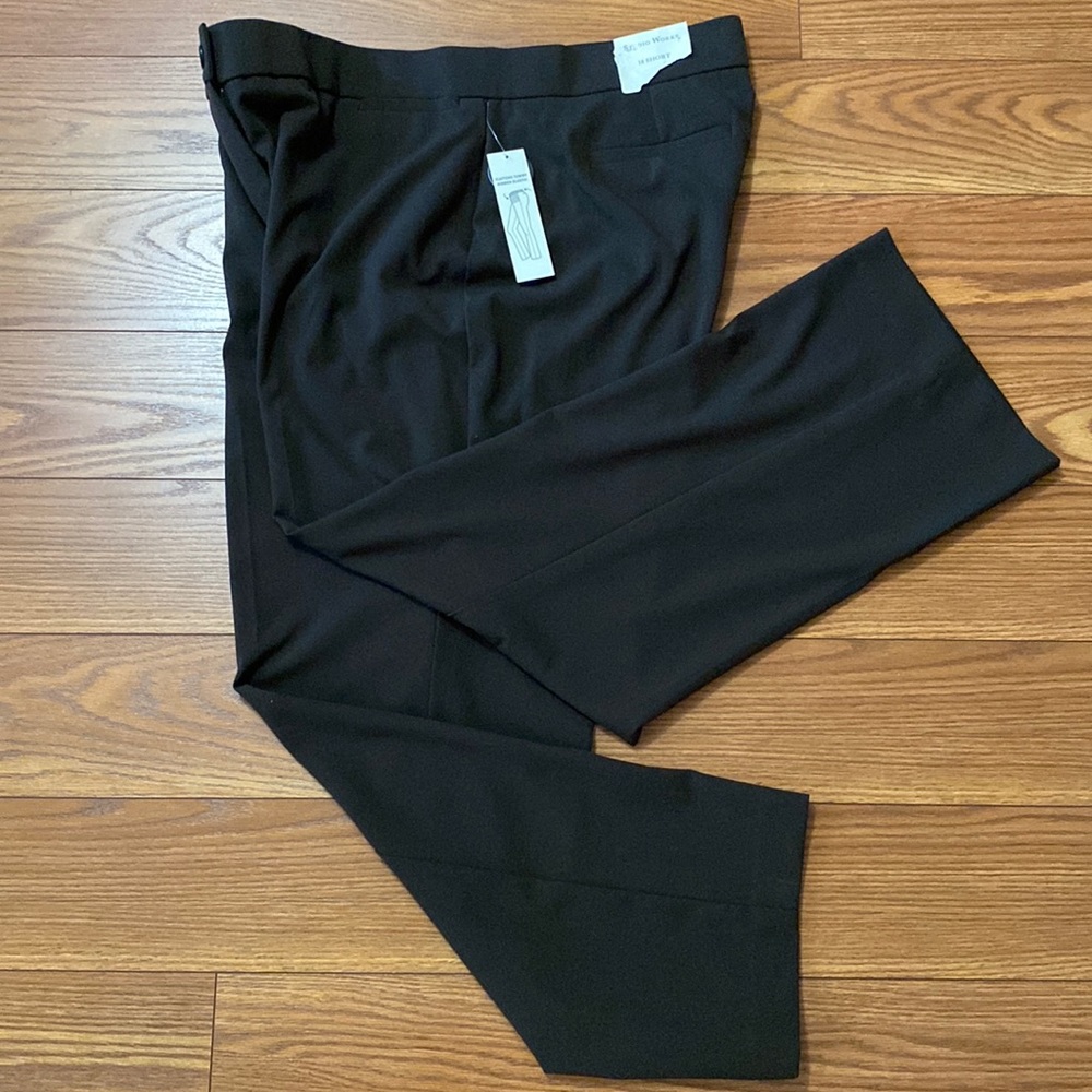 Studio Works by Briggs Elastic waist tummy flattering dress pants  NWT 18Short